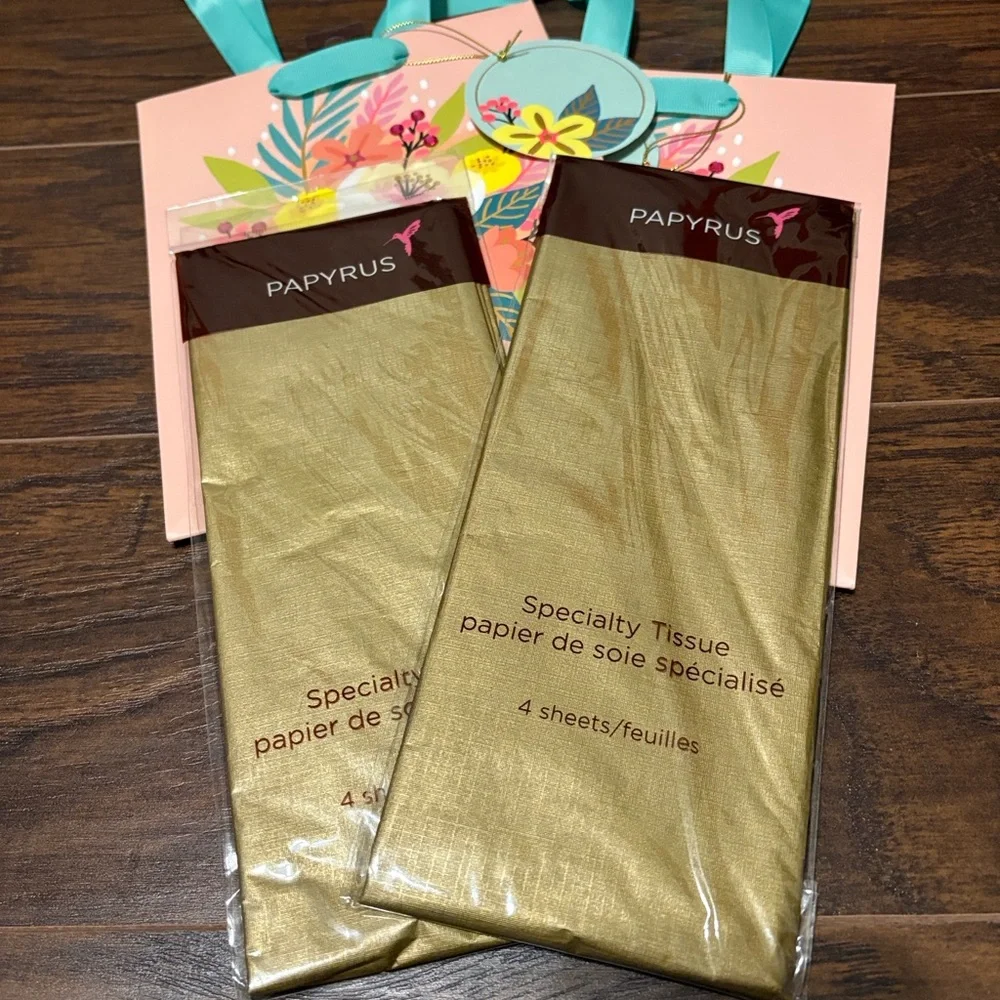 🆕Papyrus Bejeweled Floral Gift Packaging Bundle